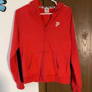 Small Red Zip Up Hoodie